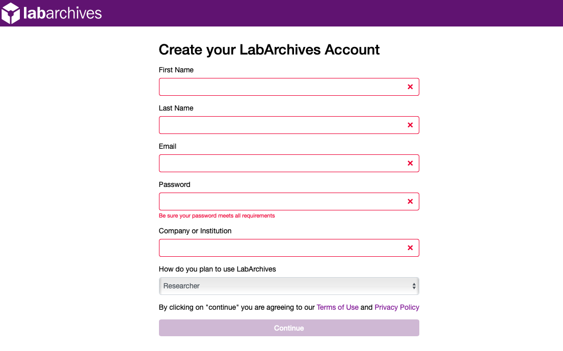 Create Your Account