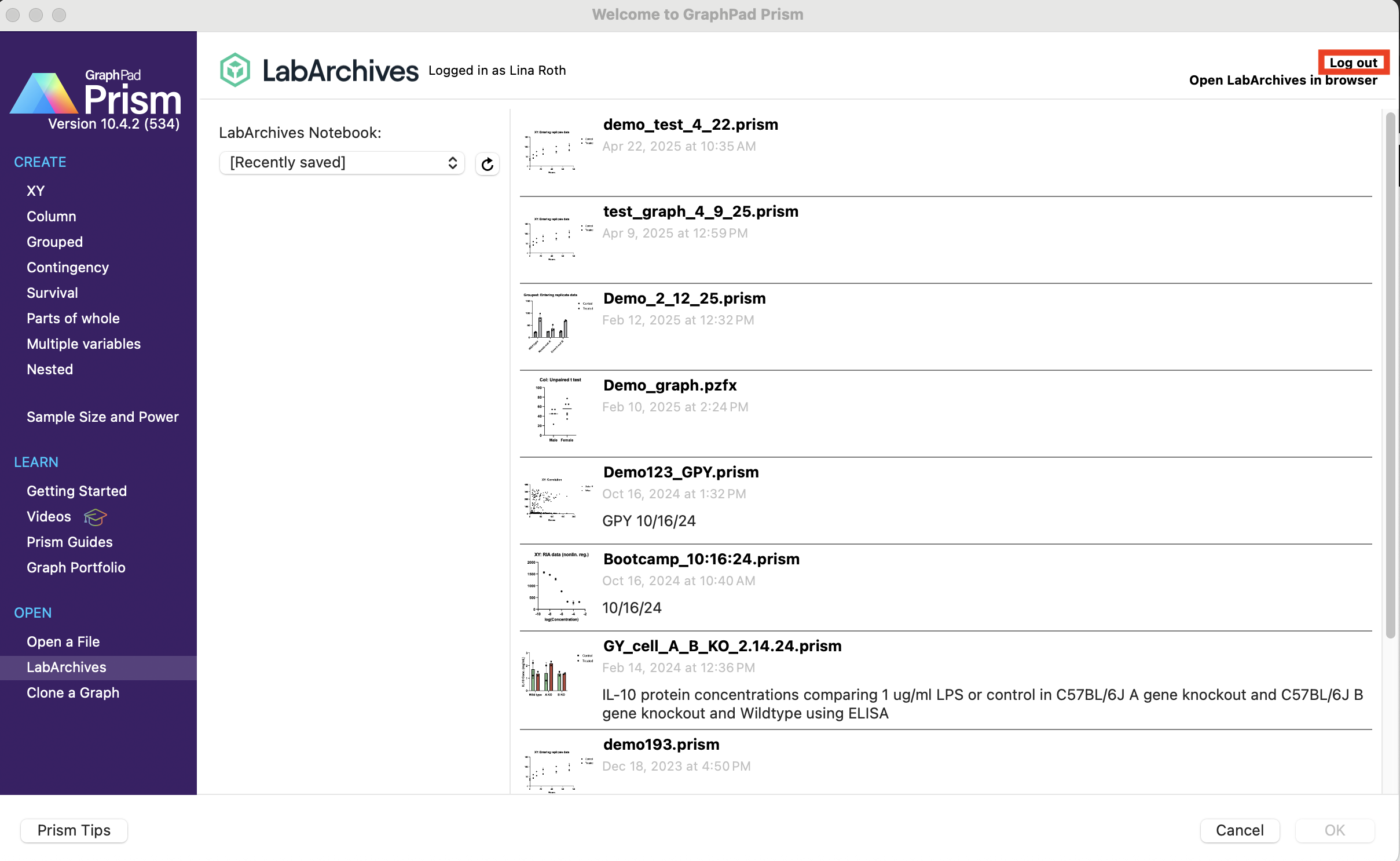 LabArchives_Graph_Pad_Log_Out.png