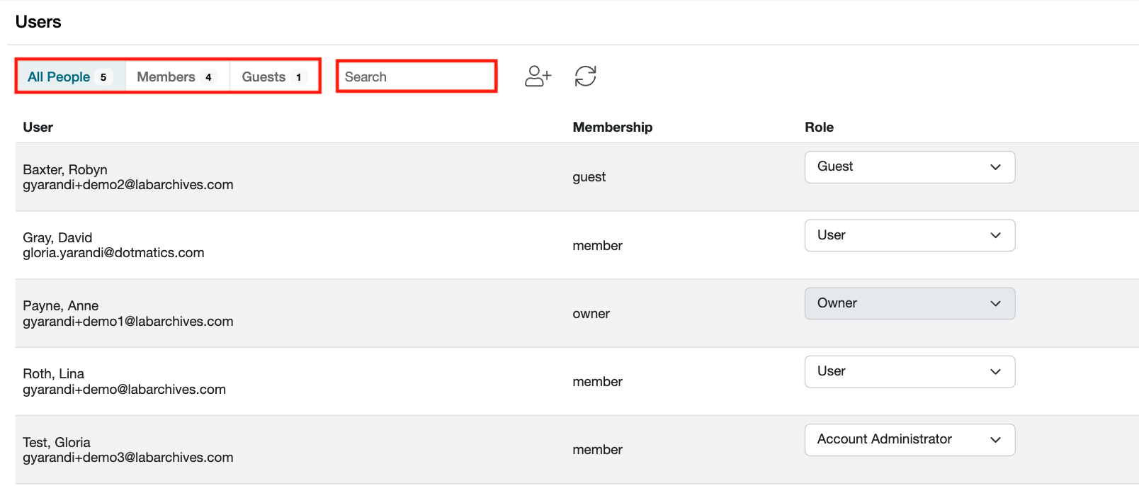 Account Manager Member List